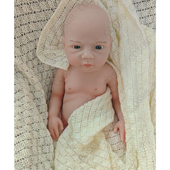 45cm Drink-Wet System Reborn Baby Boy Real Baby Weight 6.6lbs Full Silicone Doll - Picture 8 of 10